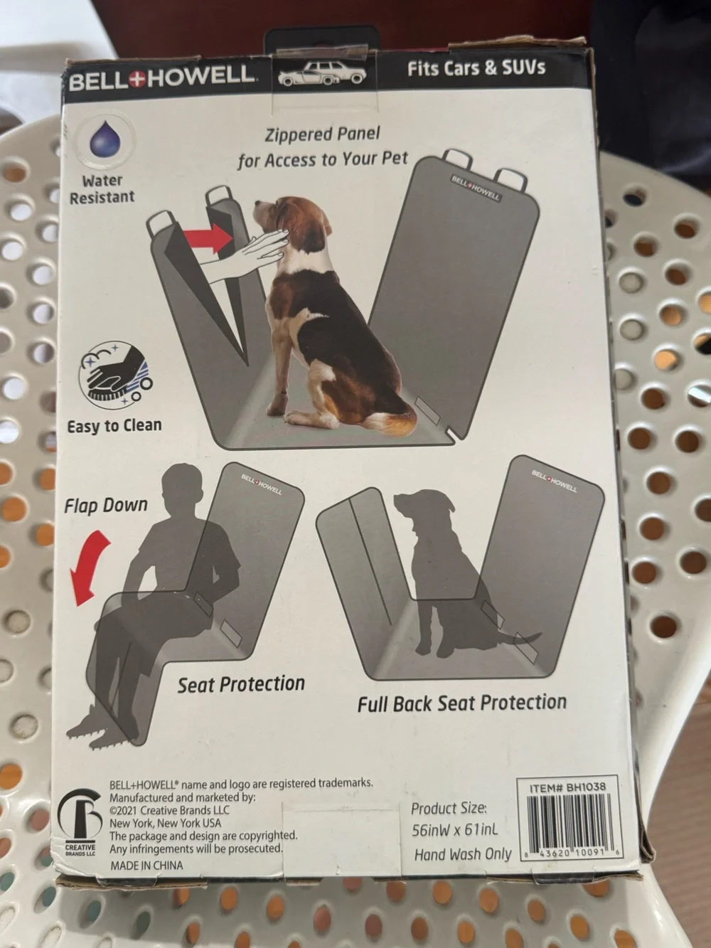 Black Dog Car Seat Protector - Water Resistant